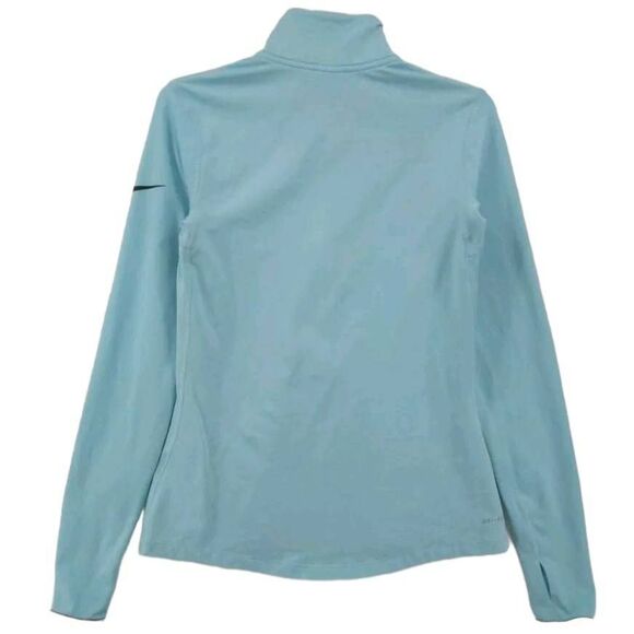 NIKE Pro DRI Fit Athletic Blue Teal Active Sweatshirt 1/2 Zip Pullover Size XL - Picture 2 of 3